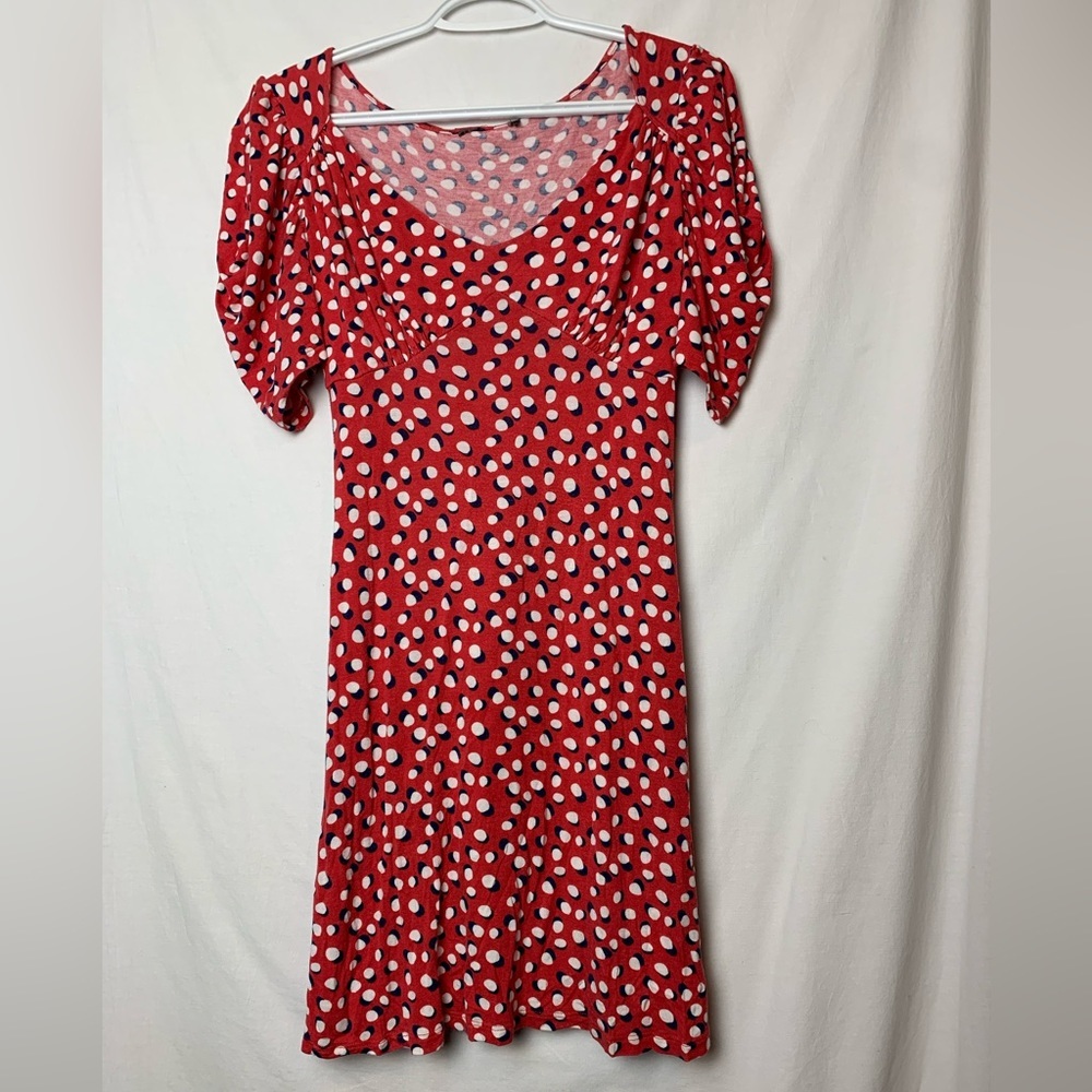 South | Red Polka Dot Dress - UK 16